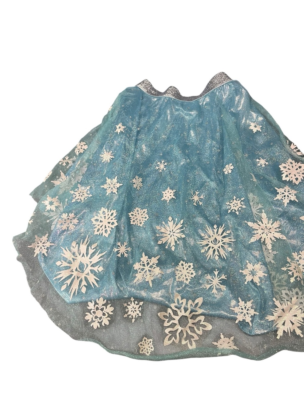 Blue Glitter Snowflake Tulle Skirt - child’s size small